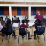 Mr Garfield Jackson coaching Mendelssohn Octet